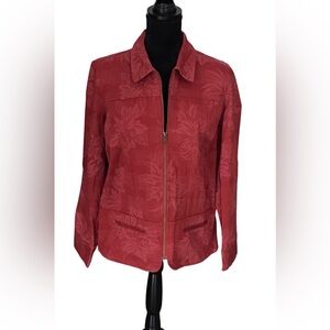 CJ Banks Red Floral Blazer